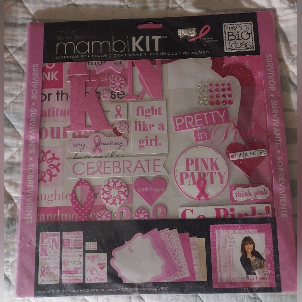 New "Mambi Kit Breast Cancer Survivor" scrapbook kit